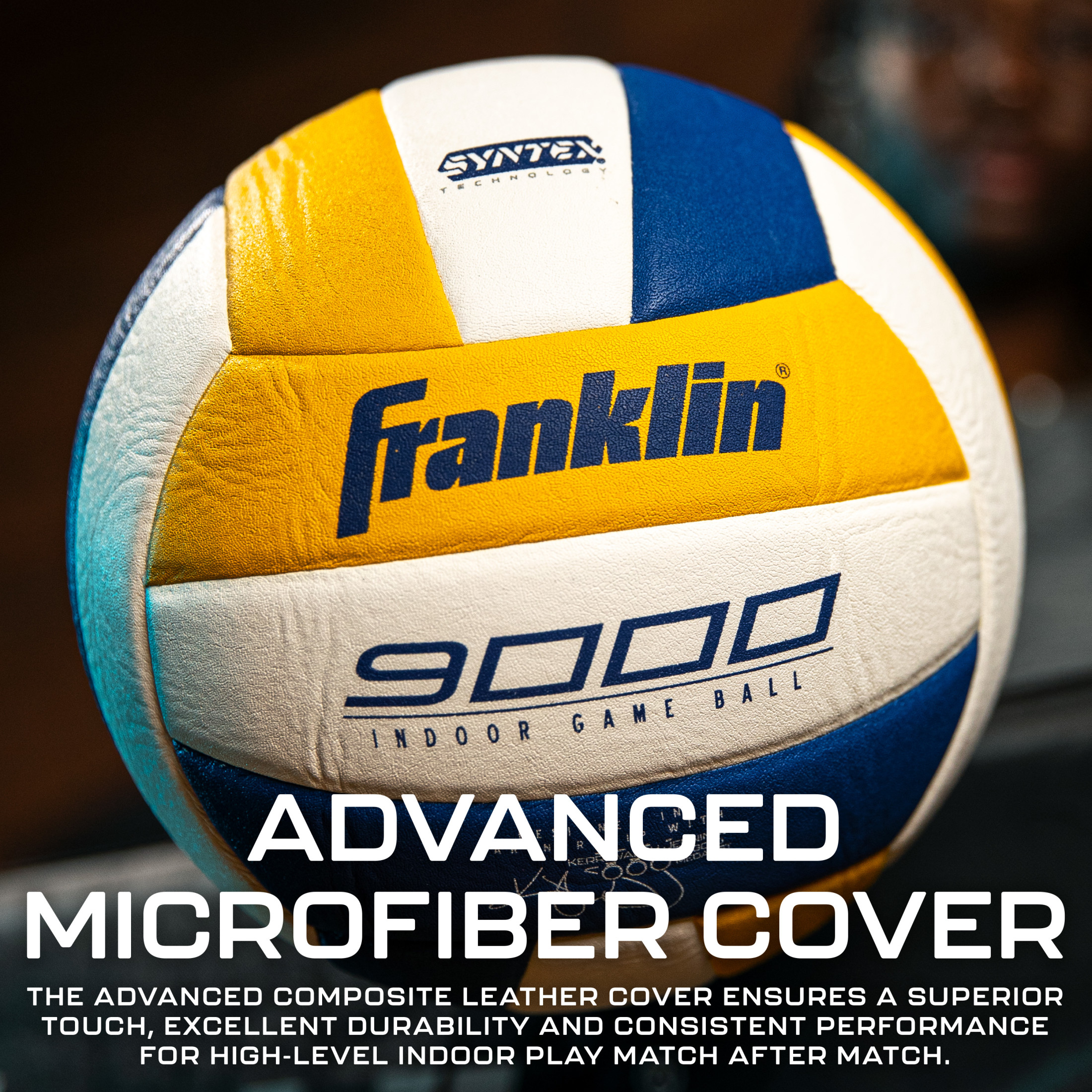 Franklin Sports Indoor Game Volleyball - Premium 9000 Official Size  - Competition - Pump and Needle