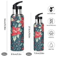 thumbnail image 2 of Yayeee 33oz Insulated Water Bottle Double Wall Stainless Steel with Flip Straw Lid, Christmas Themed Leaves, 2 of 7