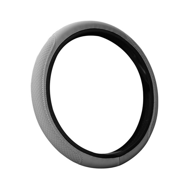 Car Steering Wheel Cover Universal Microfiber PU Leather Elastic 15 Inch Stitching Color Steering Wheel Protector Car Interior Accessories For Men Women Black Wheel Covers for Women Set Steer Wheel