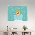 thumbnail image 2 of Kdxio Dogs Loves Bath Wall Hanging Tapestries Banner For Bedroom College Dorm Home Living Room Party Decor 29X37 In, 2 of 8