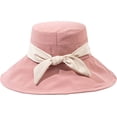 thumbnail image 6 of CoCopeaunts Large Bucket Hat Wide Brim Bow Ladies Bucket Hats for Women Beach Chin Strap Casual Fisherman Hat Daily All-Match, 6 of 8