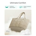 thumbnail image 7 of BAGSMART Expandable Tote Bag for Women, Zipper Puffer Work Tote with Water-Resistant Quilted, Nurse and Carry-On Travel Bag, Camel, 7 of 7