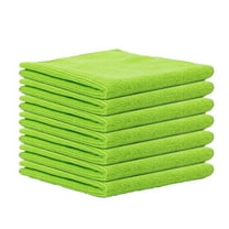 Holloyiver Microfiber Cleaning Cloth, 5 PCS Cleaning Towels, 9.8" x 9.8" Dish Cloths, Lint Free Rag, Non-Abrasive Dusting Cloth, Washable Reusable Wash Towel for Kitchen Car House Office