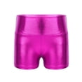 thumbnail image 5 of TiaoBug Kids Girls Cheerleading Outfits Shiny Sequin Sleeveless Crop Top and Metallic Shorts Set Dancewear Hot Pink 8, 5 of 6