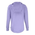 thumbnail image 3 of Women's Cutter & Buck Purple Detroit Lions Daybreak Eco Recycled Half-Zip Hoodie, 3 of 3