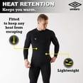 thumbnail image 7 of Umbro Men’s Base Layers Set Compression Pants & Shirt Thermal Wear for Men, Black Large, 7 of 7