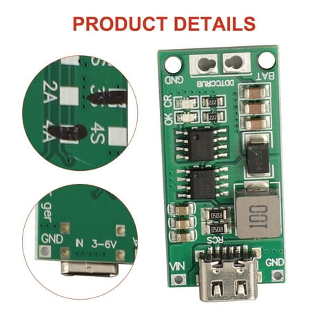 

2S 3S 4S 1A 2A 4A Type-C Dc 3.7V 5V Naar 8.4V 12.6V 16.8V Step-Up Boost Lipo 3S 4A