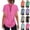 #340 Hot Pink, variant on Women's Long Workout Tops Short Sleeve Quick Dry Mesh Open Back Loose Fit Gym Athletic Running Shirts Exercise Tee Hot Pink,XL