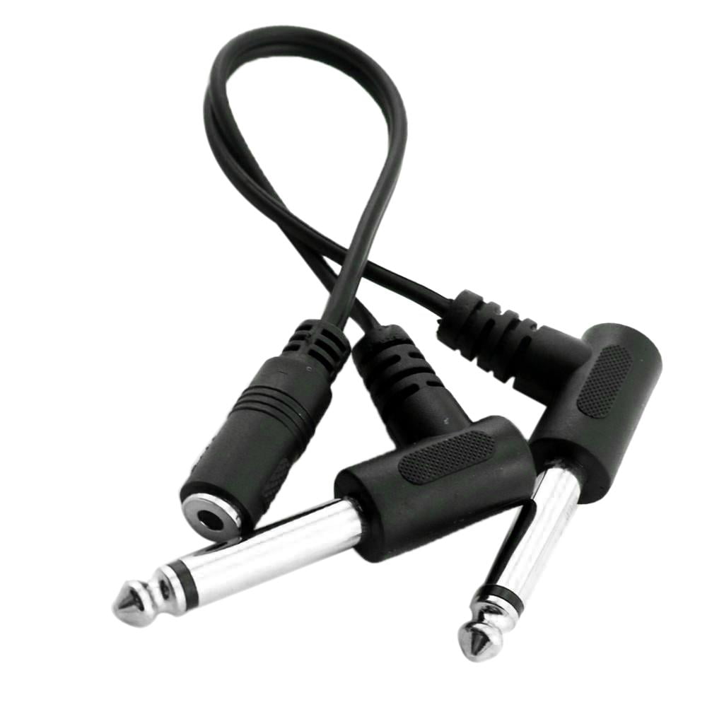 Adaptateur Femelle Jack 3,5mm vers 2x Mâle 6,35mm Mono Câble Audio VITALCO  Mini 3.5 Stereo Connecteur Séparateur TRS vers double 6.35 TS