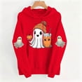 thumbnail image 5 of Ovbmpzd Red Womens Halloween Sweatshirts Graphic Hooded Oversized Hoodie Casual Long Sleeve Tops,XXL, 5 of 5