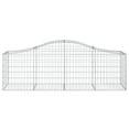 Gabions with high arch 4 pcs. 200x50x60/80 cm Galvanized iron