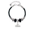 thumbnail image 2 of Delight Jewelry Silvertone #1 Coach Sister Celtic Knot Leather Bead Bracelet, 7"+2" Extender, 2 of 4