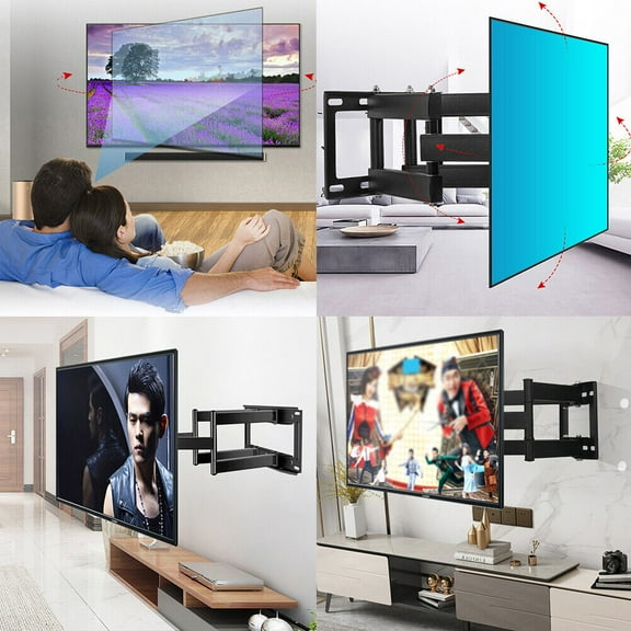 US Full Motion HDTV TV Wall Mount Bracket 32 36 37 42 47 50 52 55 60 65 70 inch