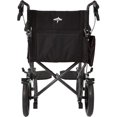 thumbnail image 2 of Medline Fauteuil Roulant de Transport en Aluminium Élite - Gris Titane, 2 of 5