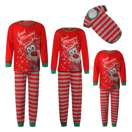 

Viworld Family Matching Christmas Pajama Set Holiday Sleepwear Nightwear Homewear PJs for Dad Mom Kids Dogs