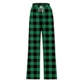thumbnail image 5 of JWSVBF Scrub Pants for Women Pajamas with Pocket Business Casual Lossen Comfy Gingham Fashion Sports Winter Clothing Pajama Bottoms Blackish Green, 5 of 5