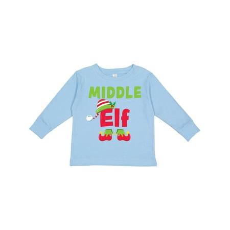 

Inktastic Christmas Middle Elf Gift Toddler Boy or Toddler Girl Long Sleeve T-Shirt