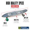 thumbnail image 2 of Madd Gear 28" Cruiser Skateboard for Kids, Teens & Adults – 8-Ply Maple Deck, 62 mm Wheels, 5" Aluminum Trucks – Assorted Designs Noche or Magma, 2 of 6
