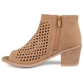 thumbnail image 3 of Womens Laser Cut Faux Leather Tassle Booties, 3 of 7