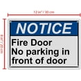 thumbnail image 2 of Fire Door No Parking In Front Sign, Industrial Exit Emergency Fire Sign 8"x12" UV Resistant for Indoor Outdoor Workplace, 2 of 7