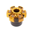 thumbnail image 2 of Par Punta Cabezal Slider Aluminio Amarillo Moto Decorativos, 2 of 7