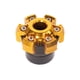 thumbnail image 2 of Par Punta Cabezal Slider Aluminio Amarillo Moto Decorativos, 2 of 7