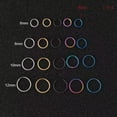 thumbnail image 3 of K-KED Stainless Steel Opening Clicker Ring Nose Clip Hoop Body Piercing Delicate Jewelry -Gold-8mm, 3 of 9