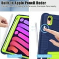 thumbnail image 5 of Case for iPad Mini 6, Slim Duty Drop Proof Shockproof Protective Cover with Stand and Pencil Holder for  Case for iPad Mini 6th Gen 8.3 inch (Navy Green), 5 of 12