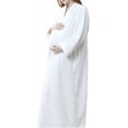 thumbnail image 3 of Bata de baño larga de felpa con cremallera para mujer, suave y esponjosa, ideal para dormir, 3 of 5