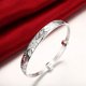 thumbnail image 5 of Pulsera tallada con flor de Fu de Plata de Ley 925 para mujer, 17,5g, peso 6,5 CM para regalo de boda, 5 of 5