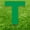 Green, variant on 20 x 15 in. Letter T Yard Sign, Blue