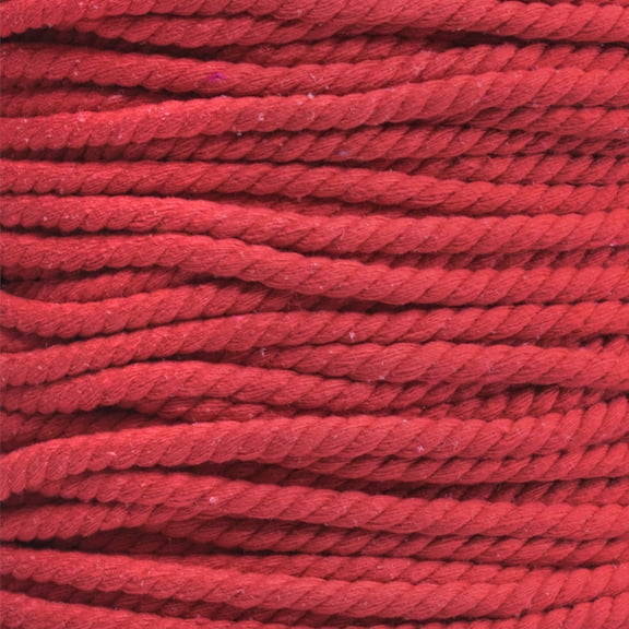 Super Soft 3 Strand Twisted Cotton Rope - Multiple Colors to Choose from in Various Diameters and Lengths