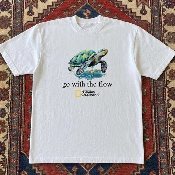 Vintage Sea Turtle Graphic Shirt , National Geographic turtle t-shirt