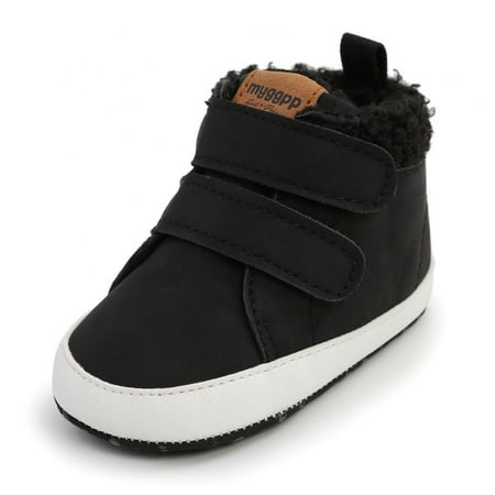 

Baywell Baby Boys Girls Fleece Bootie Infant Soft First Walkers Shoes Black 0-18M