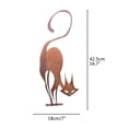 thumbnail image 2 of Escultura decorativa de estaca de metal con silueta de gato para jardín, decoración de Halloween para exteriores, adornos para césped, 2 of 8