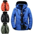 thumbnail image 3 of Men Winter Warm Thicken Slim Fit Short Down Jacket Zipper Hooded Outwear Coat, 3 of 8