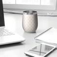 thumbnail image 3 of Modern 12oz Stainless Steel Insulated Wine Tumbler with Lid and Straw – Double Wall Vacuum Mug for Hot & Cold Drinks, 304 Steel Interior, Sweat-Free Design, 3 of 5