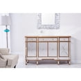 thumbnail image 3 of Elegant Decor Contempo 4 Door 60" Mirrored Sideboard in Hand Rubbed Antique Gold, 3 of 13