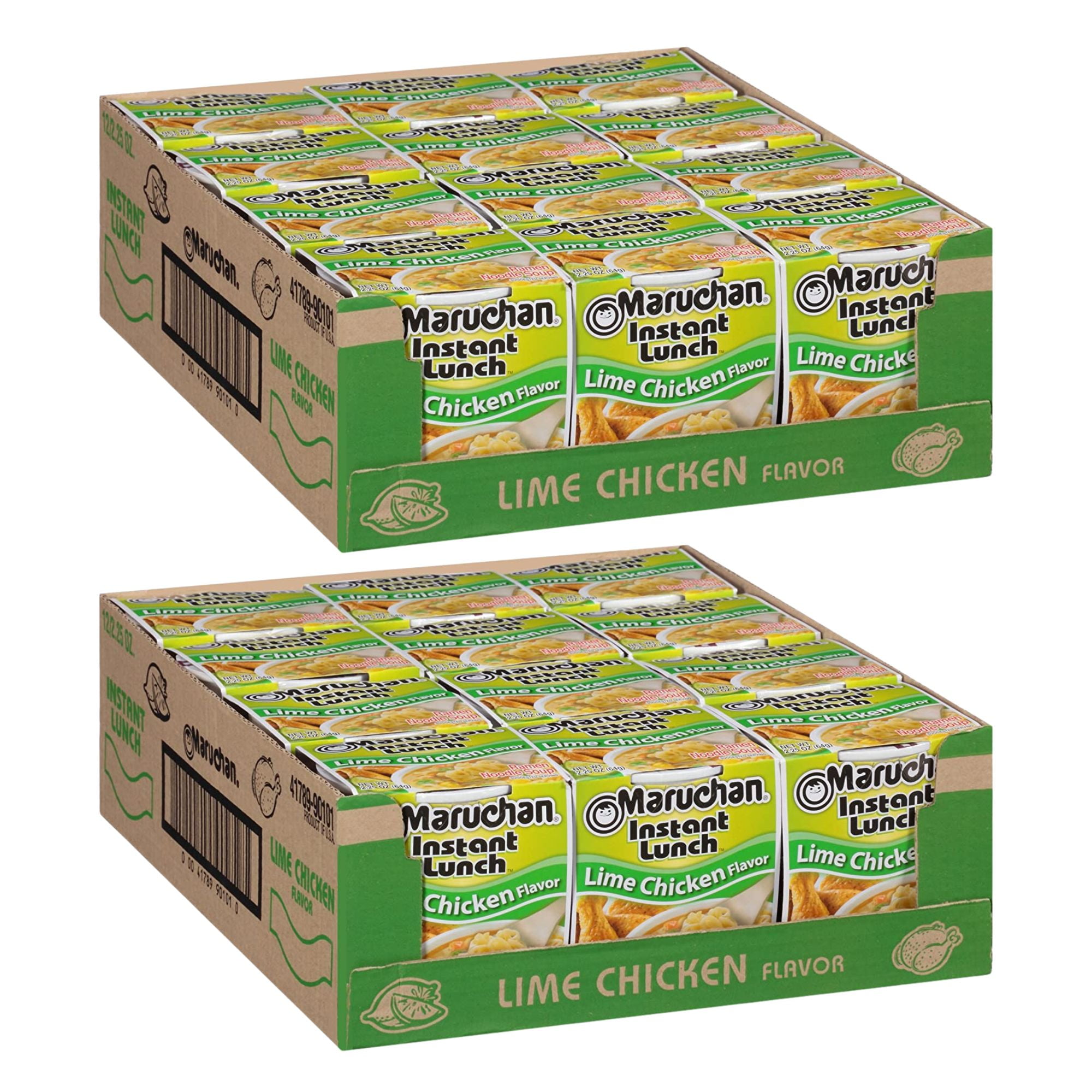 Maruchan Lime Chicken Instant Ramen Noodles, 2.25 oz cup, 24 pack