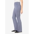 thumbnail image 3 of Woman Within Plus Size Tall Stretch-Cotton Knit Pull-On Bootcut Pocket Leggings, 3 of 6