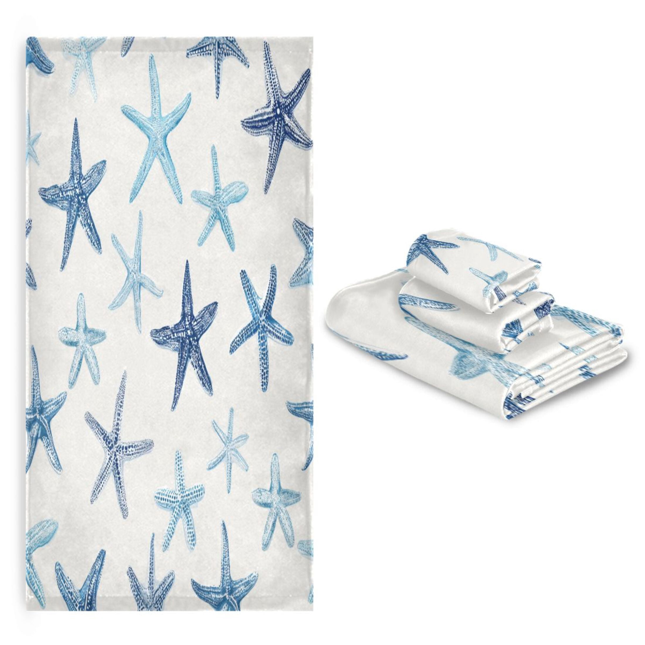 Three-Piece Towel Set Face Towel Towel Set Hand Towel Bath Towel Cotton Bath Towels Bath Towel Sets Hand Bath Towels Blue Sea Sar
