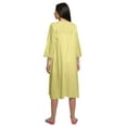 thumbnail image 4 of Moomaya WoMen's Solid Cotton Nursing Nightwear Long Sleeve Sleepwear Dress, 4 of 6