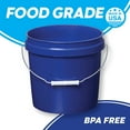 2 Gallon Food Grade Buckets, BPA Free Container Storage, Durable HDPE