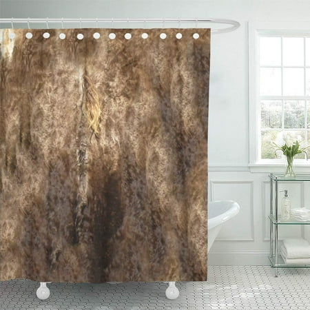 Yusdecor Look Faux Brown Hide Skin, How To Hide Shower Curtain