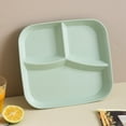 thumbnail image 4 of 10 Inch Divided Plates | 3-Section Reusable Plastic Dinner Trays | Microwave & Dishwasher Safe | Picnic, Camping, School Use, 4 of 6