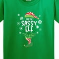 thumbnail image 4 of Inktastic Funny Christmas I'm the Sassy Elf with Shoes and Hat Youth T-Shirt, 4 of 5