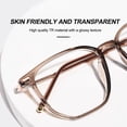 thumbnail image 4 of Gafas de montura grande con lentes de luz anti-azul de moda, hechas de TR y resina, 4 of 5