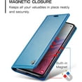 thumbnail image 7 of KONEE Phone Case Compatible with Samsung Galaxy A53 5G,Leather Case PU Leather Flip Phone Case with [Card Slot] [Stand Function], Foldable Phone Case for Samsung Galaxy A53 5G Case - Blue, 7 of 7