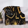 thumbnail image 3 of Rateoe 2025 New Year New Pattern Flannel Throw Blanket, Ultra-soft Blanket for Bed, Couch, Car, Hypoallergenic Anti-pilling blanket-60"x50"(Horizontal), 3 of 6