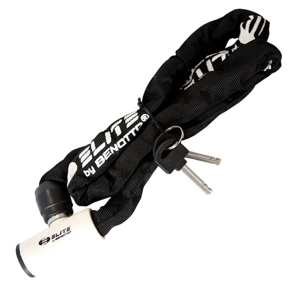 Candado Cadena Negro/Blanco C/2 Llaves Reversibles Elite